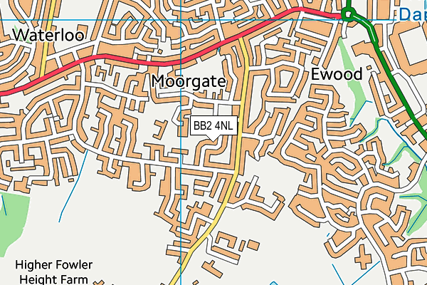 BB2 4NL map - OS VectorMap District (Ordnance Survey)