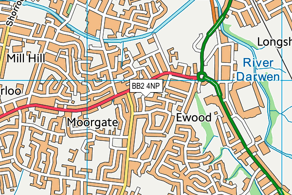 BB2 4NP map - OS VectorMap District (Ordnance Survey)