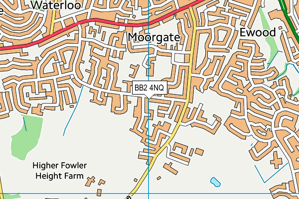 BB2 4NQ map - OS VectorMap District (Ordnance Survey)