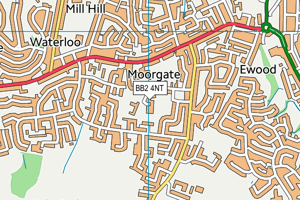 BB2 4NT map - OS VectorMap District (Ordnance Survey)