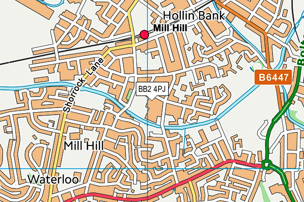 BB2 4PJ map - OS VectorMap District (Ordnance Survey)