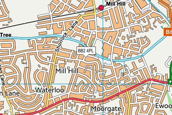 BB2 4PL map - OS VectorMap District (Ordnance Survey)