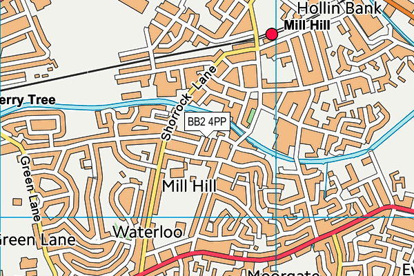 BB2 4PP map - OS VectorMap District (Ordnance Survey)