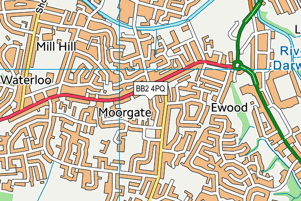 BB2 4PQ map - OS VectorMap District (Ordnance Survey)