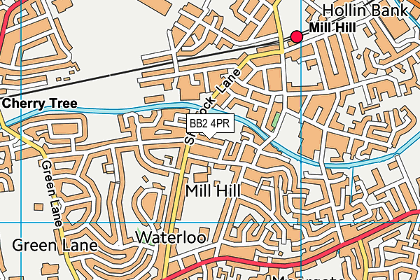 BB2 4PR map - OS VectorMap District (Ordnance Survey)