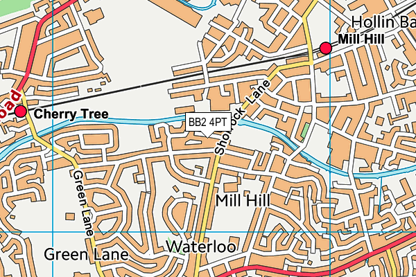 BB2 4PT map - OS VectorMap District (Ordnance Survey)