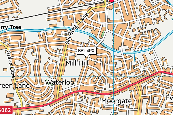 BB2 4PX map - OS VectorMap District (Ordnance Survey)