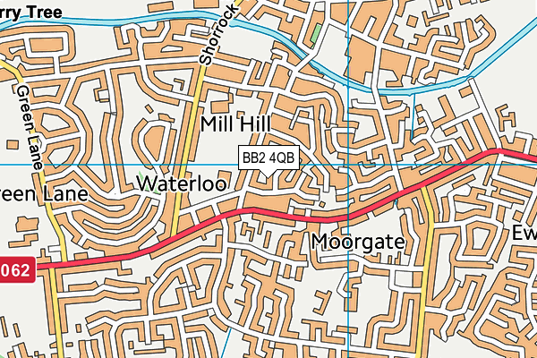 BB2 4QB map - OS VectorMap District (Ordnance Survey)