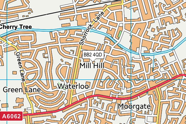 BB2 4QD map - OS VectorMap District (Ordnance Survey)