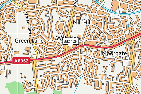 BB2 4QH map - OS VectorMap District (Ordnance Survey)