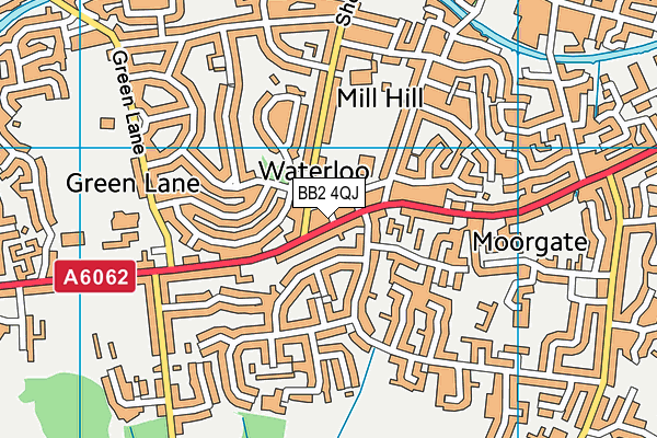 BB2 4QJ map - OS VectorMap District (Ordnance Survey)