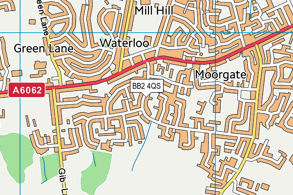 BB2 4QS map - OS VectorMap District (Ordnance Survey)