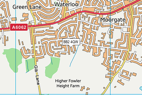 BB2 4QW map - OS VectorMap District (Ordnance Survey)