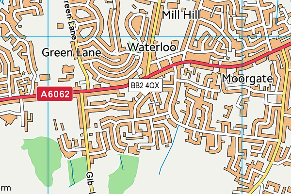 BB2 4QX map - OS VectorMap District (Ordnance Survey)