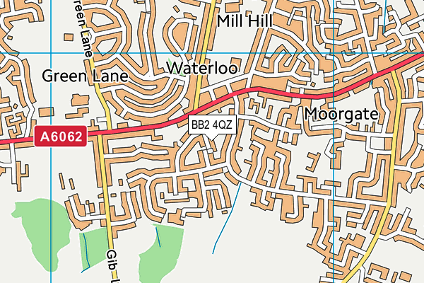 BB2 4QZ map - OS VectorMap District (Ordnance Survey)