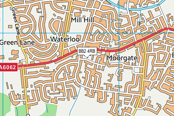 BB2 4RB map - OS VectorMap District (Ordnance Survey)