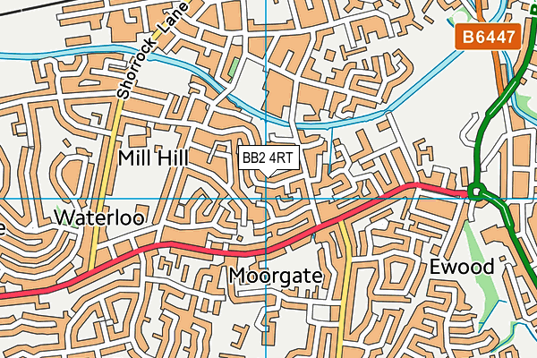 BB2 4RT map - OS VectorMap District (Ordnance Survey)