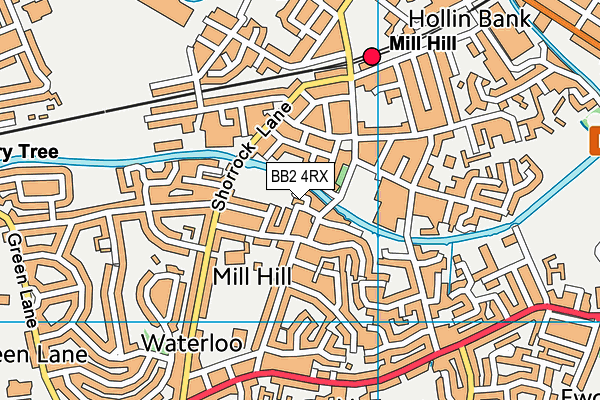 BB2 4RX map - OS VectorMap District (Ordnance Survey)