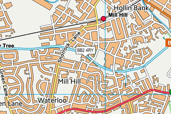 BB2 4RY map - OS VectorMap District (Ordnance Survey)