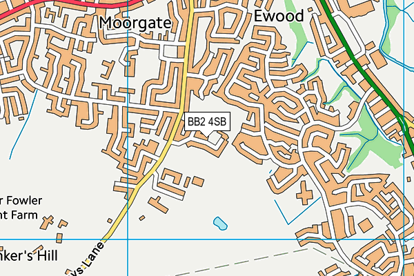 BB2 4SB map - OS VectorMap District (Ordnance Survey)