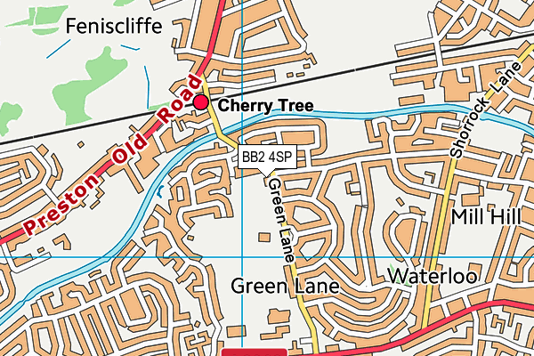 BB2 4SP map - OS VectorMap District (Ordnance Survey)