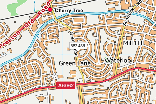 Greenfields Community Centre map (BB2 4SR) - OS VectorMap District (Ordnance Survey)