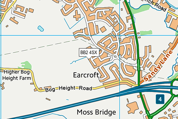 BB2 4SX map - OS VectorMap District (Ordnance Survey)