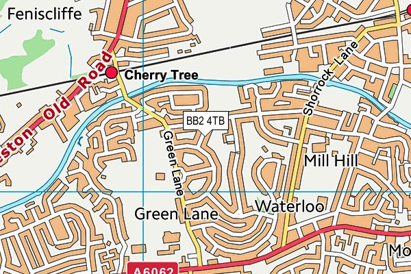 BB2 4TB map - OS VectorMap District (Ordnance Survey)