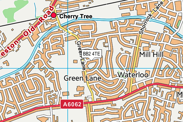 BB2 4TE map - OS VectorMap District (Ordnance Survey)