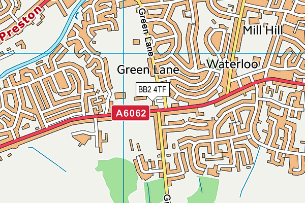 BB2 4TF map - OS VectorMap District (Ordnance Survey)