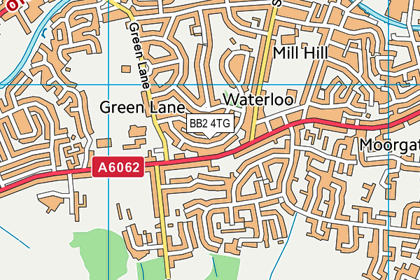 BB2 4TG map - OS VectorMap District (Ordnance Survey)