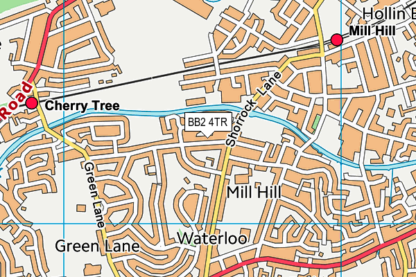 BB2 4TR map - OS VectorMap District (Ordnance Survey)