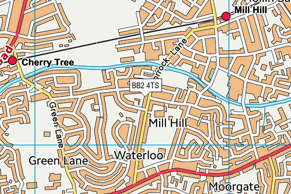 BB2 4TS map - OS VectorMap District (Ordnance Survey)