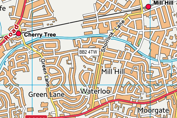 BB2 4TW map - OS VectorMap District (Ordnance Survey)