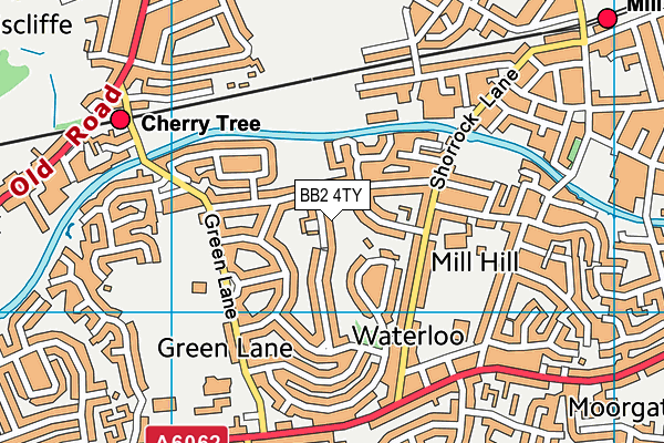 BB2 4TY map - OS VectorMap District (Ordnance Survey)