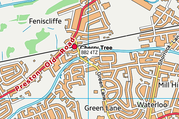 BB2 4TZ map - OS VectorMap District (Ordnance Survey)