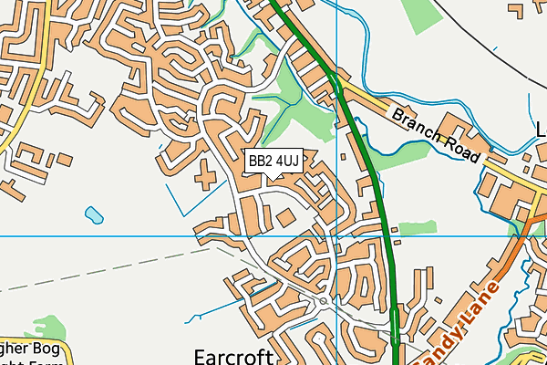 BB2 4UJ map - OS VectorMap District (Ordnance Survey)