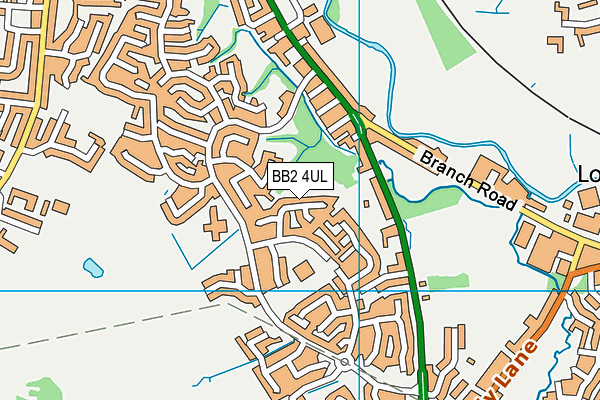 BB2 4UL map - OS VectorMap District (Ordnance Survey)