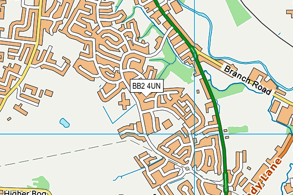 BB2 4UN map - OS VectorMap District (Ordnance Survey)