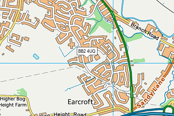 BB2 4UQ map - OS VectorMap District (Ordnance Survey)