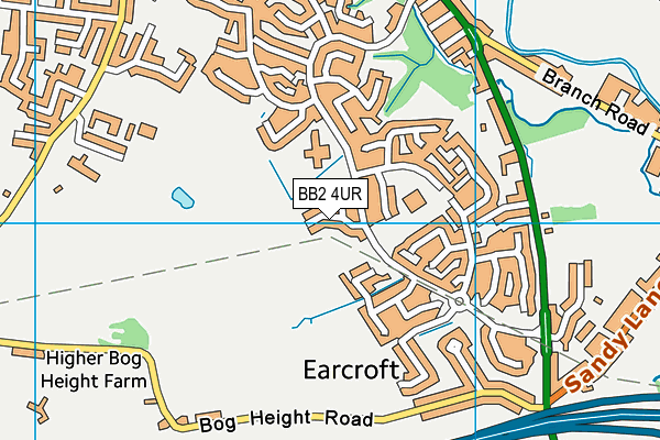 BB2 4UR map - OS VectorMap District (Ordnance Survey)