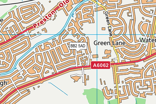 BB2 5AD map - OS VectorMap District (Ordnance Survey)