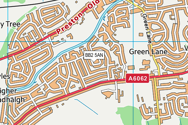 BB2 5AN map - OS VectorMap District (Ordnance Survey)