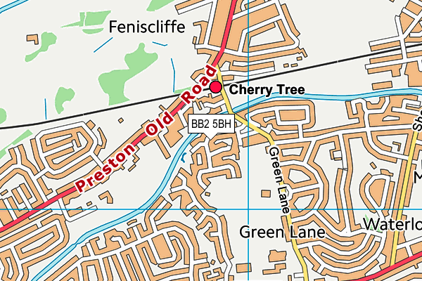 BB2 5BH map - OS VectorMap District (Ordnance Survey)