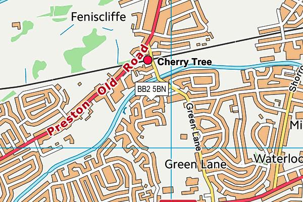 BB2 5BN map - OS VectorMap District (Ordnance Survey)