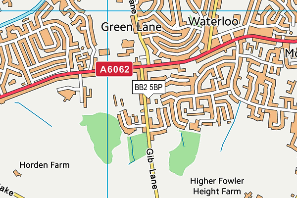 BB2 5BP map - OS VectorMap District (Ordnance Survey)