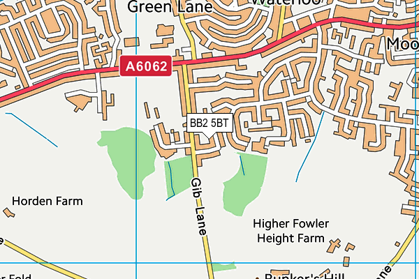 BB2 5BT map - OS VectorMap District (Ordnance Survey)