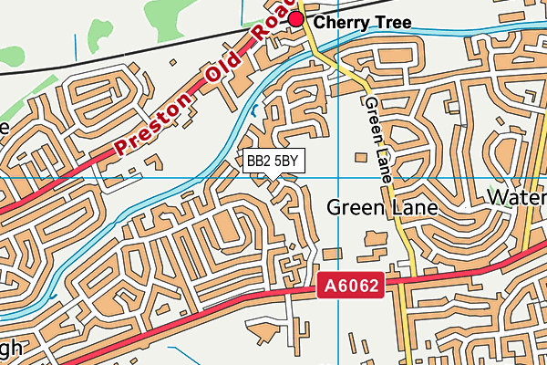 BB2 5BY map - OS VectorMap District (Ordnance Survey)