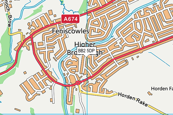 BB2 5DP map - OS VectorMap District (Ordnance Survey)