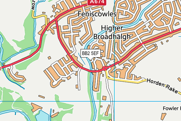 BB2 5EF map - OS VectorMap District (Ordnance Survey)